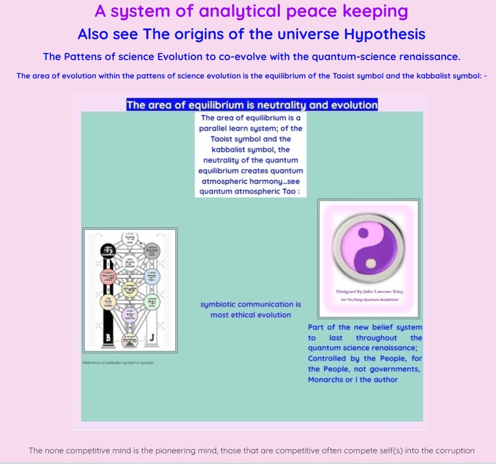The area of equilibrium is neutrality and evolution
